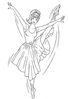 coloriage barbie danseuse classique